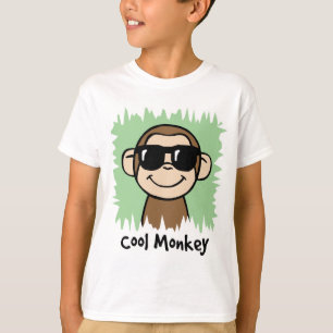 Camiseta Mono de Guay del clip art del dibujo animado con