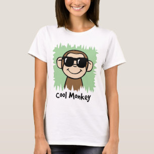 Camiseta Mono de Guay del clip art del dibujo animado con