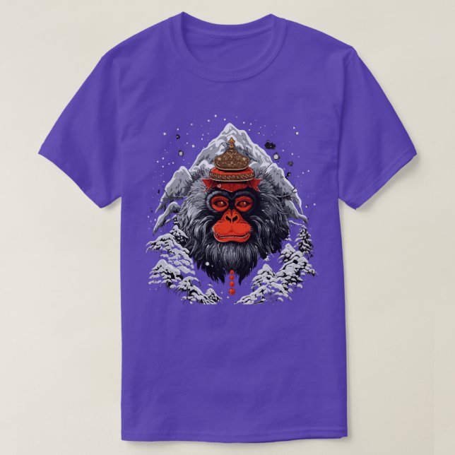 Camiseta Mono de Halloween de nieve (Diseño del anverso)