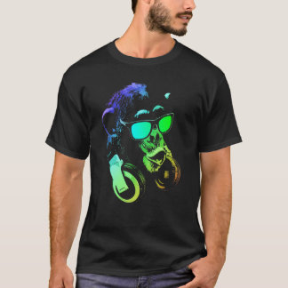 Camiseta Mono de la Música Y Dj Animal Genial