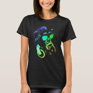 Camiseta Mono de la Música Y Dj Animal Genial