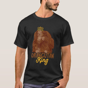 Camiseta Mono de la vida salvaje del rey de Orangután Crown
