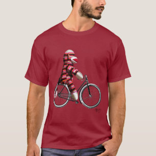 Camiseta Mono de media luna en bicicleta