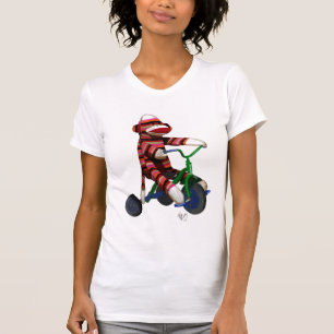 Camiseta Mono de media luna en triciclo