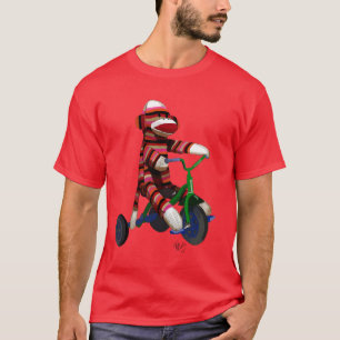Camiseta Mono de media luna en triciclo
