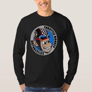 Camiseta Mono de Motocicleta Throttle Monkey Casco Chimpanc
