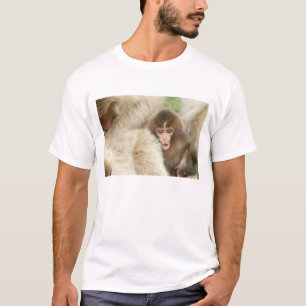 Camiseta Mono de nieve bebé, Jigokudani, Nagano, Japón