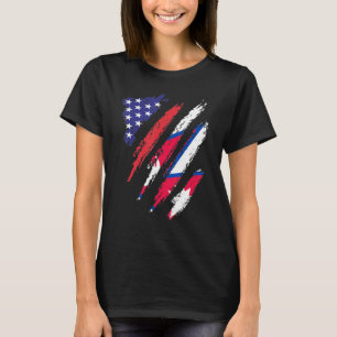 Camiseta Mono de Patrimonio Patriótico de la Bandera Naranj