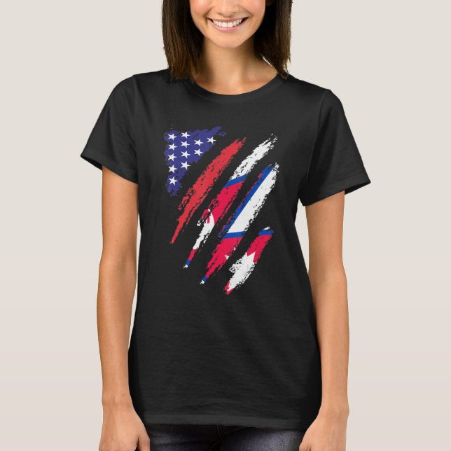 Camiseta Mono de Patrimonio Patriótico de la Bandera Naranj (Anverso)