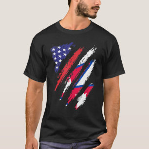 Camiseta Mono de Patrimonio Patriótico de la Bandera Naranj