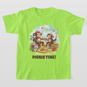 Camiseta Mono de picnic de niños lindo añada nombre
