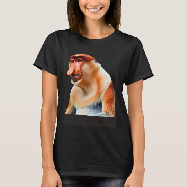 Camiseta Mono de Proboscito Adorable (Anverso)