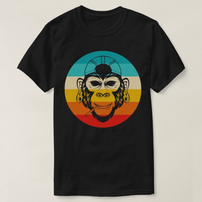 Camiseta Mono de reggae vintage (Diseño del anverso)