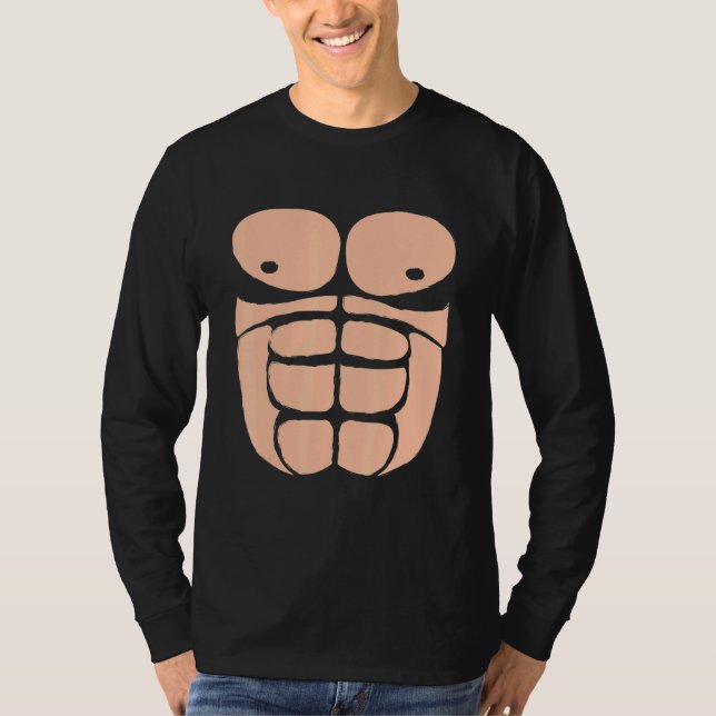 Camiseta Mono de Sixpack de halloween Gorilla Chest (Anverso)