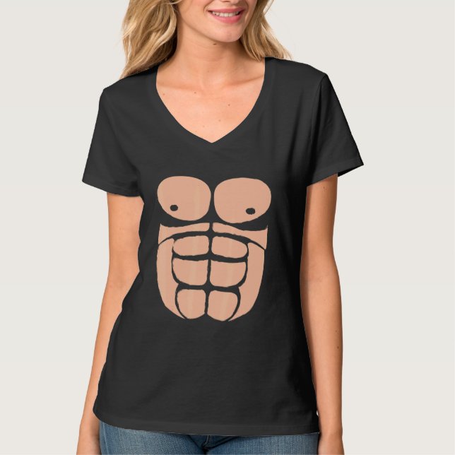 Camiseta Mono de Sixpack de halloween Gorilla Chest (Anverso)