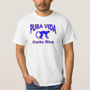 Camiseta Mono del azul de Vida Costa Rica