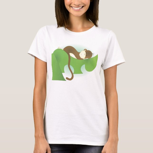 Camiseta Mono del bebé durmiente (Anverso)