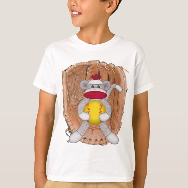 Camiseta Mono del calcetín del softball (Anverso)