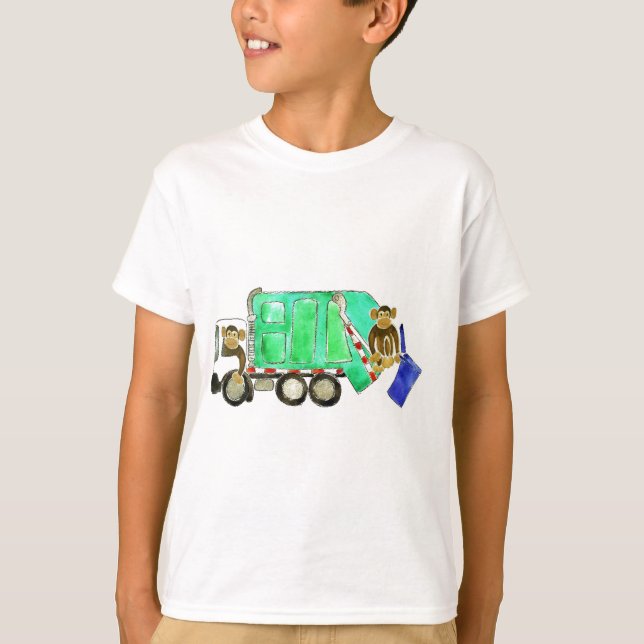 Camiseta Mono del camión de basura (Anverso)