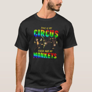 Camiseta Mono del Circo de Mono Zoológico de Chimpancé Anim