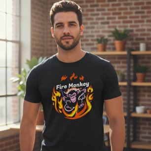 Camiseta Mono del fuego