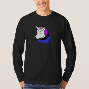 Camiseta Mono del Orgullo Gay de Bandera No binaria Unicorn
