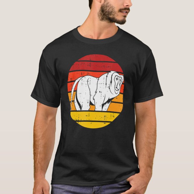 Camiseta Mono del protóstico retro (Anverso)