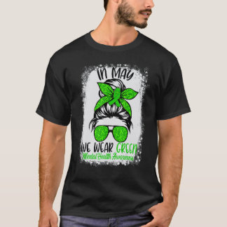 Camiseta Moño Desordenado Blanqueado Podemos Llevar Verde S