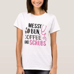 Camiseta Moño Desordenado, Café y Exfoliantes