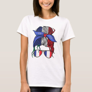 Camiseta Mono desordenado de Francia con bandera francesa