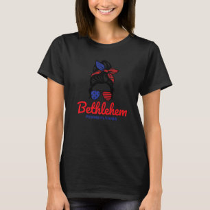Camiseta Moño Desordenado Retro de Belén Pensilvania
