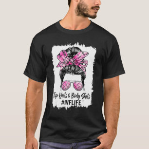 Camiseta Moño Desordenado Vida FIV Mama Día de Transferenci