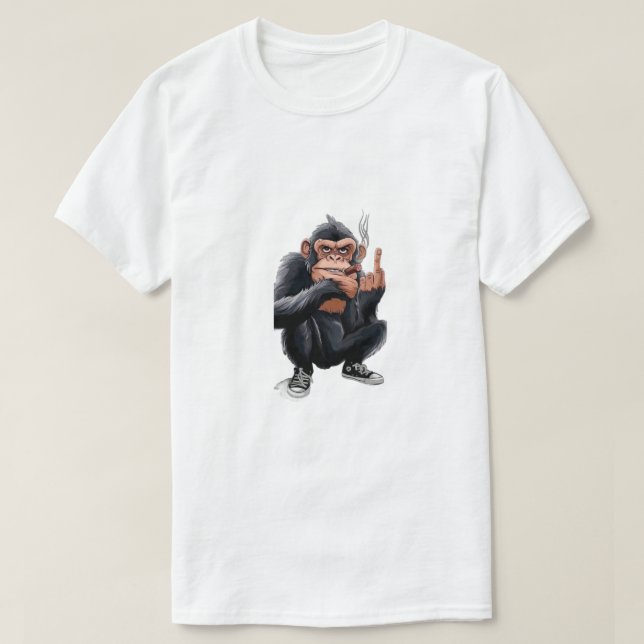 Camiseta Mono Divertido  (Diseño del anverso)