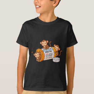 Camiseta Mono divertido antidepresivo Zoo niños niñas P