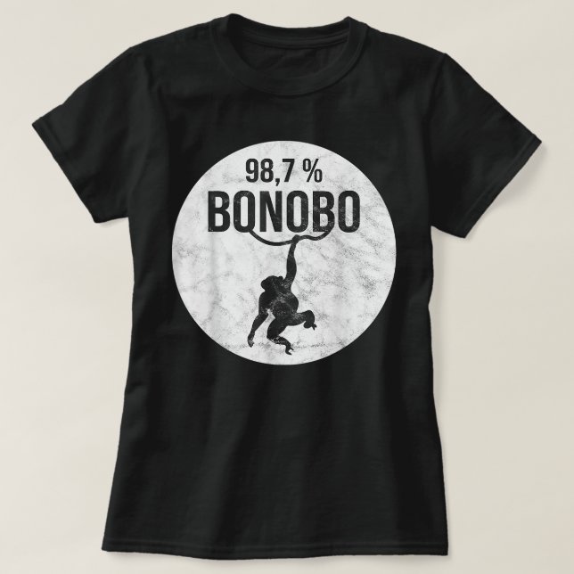 Camiseta Mono divertido con el ADN de Chimpanzee Bonobo (Diseño del anverso)