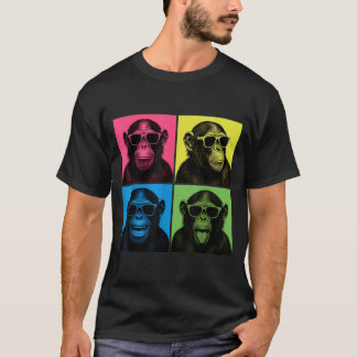 Camiseta Mono divertido de arte pop en cabina de fotos Fveg