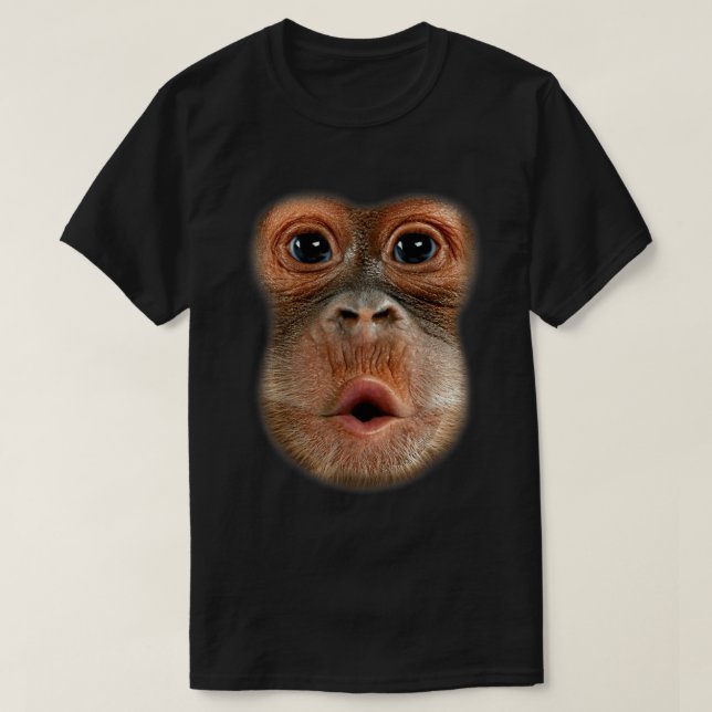 Camiseta Mono divertido frente a arte meme viral (Diseño del anverso)
