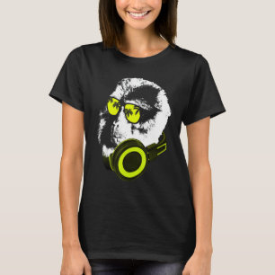 Camiseta Mono Dj Con Auriculares Y Fiesta De Gafas De Sol