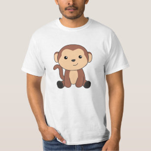 Camiseta Mono Dulce Animales En Monos Graciosos De La Jungl