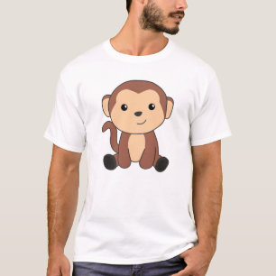 Camiseta Mono Dulce Animales En Monos Graciosos De La Jungl