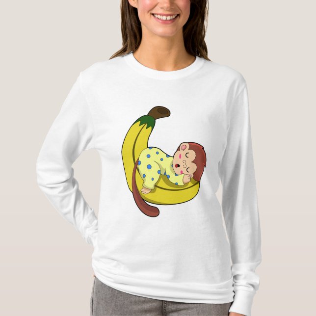 Camiseta Mono durmiendo en pijama (Anverso)