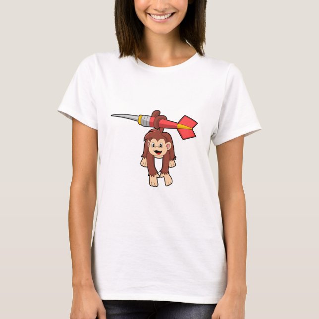 Camiseta Mono en Dardos con Dardo (Anverso)