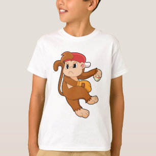 Camiseta Mono en el béisbol con guante de béisbol