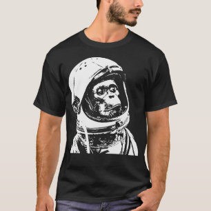 Camiseta Mono En El Espacio. Astronauta divertida Chimpanze