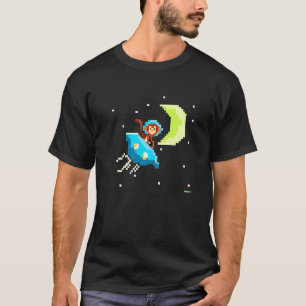 Camiseta Mono En El Espacio Vintage Estilo Retro Boys Mens 