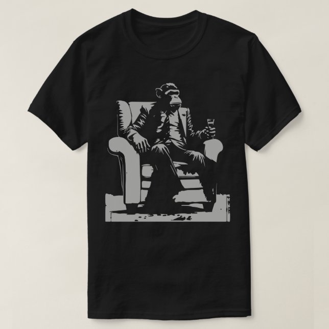 Camiseta mono en el sillón (Diseño del anverso)