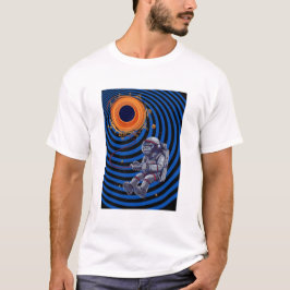 Camiseta mono en el vuelo espacial