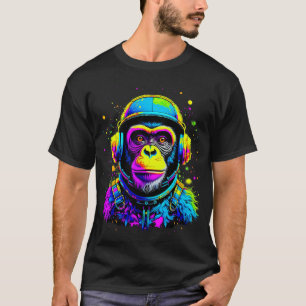 Camiseta Mono en juego espacial