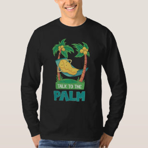 Camiseta Mono En Playa Hammock Habla Con La Palma