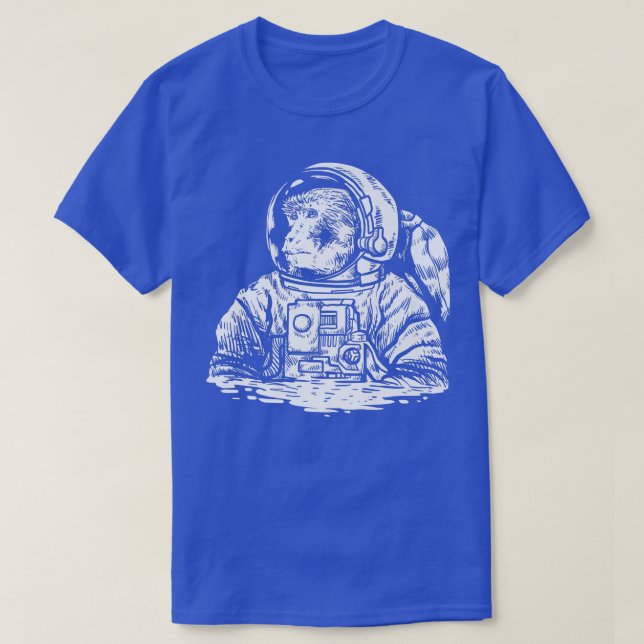 Camiseta Mono En Un Espacio Astronauta Gracioso (Diseño del anverso)